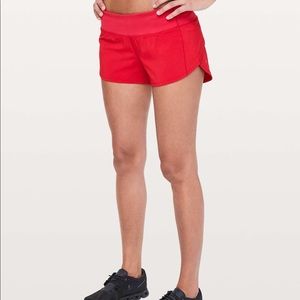 Lululemon Red Speed Up Shorts
